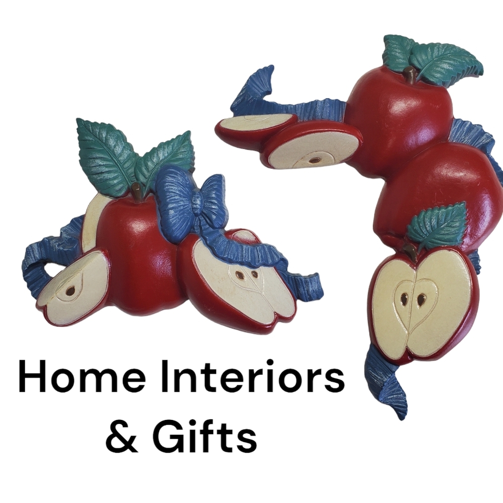 VTG Home Interiors & Gifts Apple Wall Plaques Homco Decor